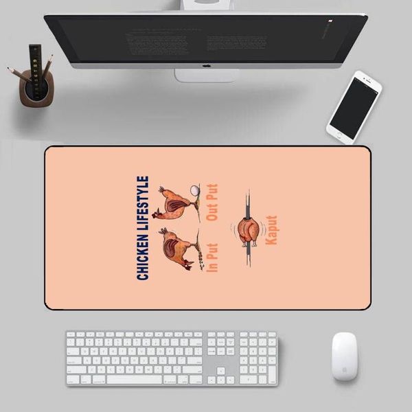 

mouse pads & wrist rests chicken lifestyle large marble desk pad chill gamer waterproof mat computer keyboard table decoration cover