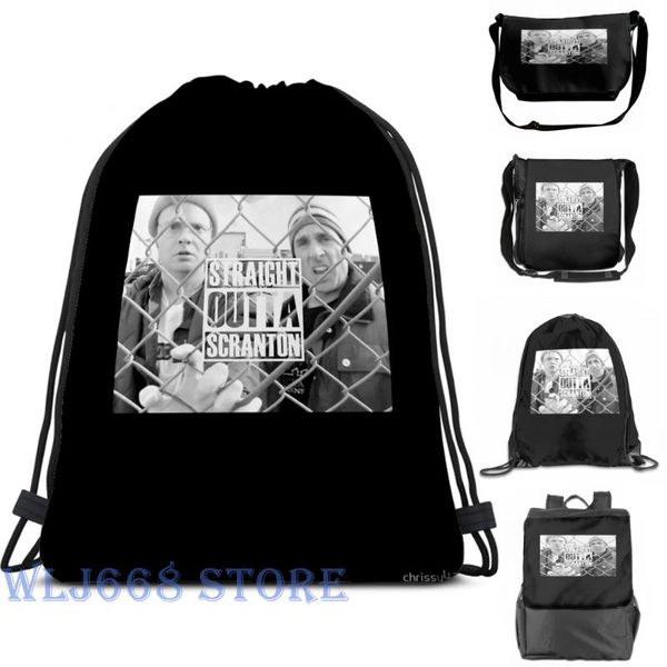 

backpack funny graphic print shoulder bags women straight outta scranton (2) single travel for men gym bag