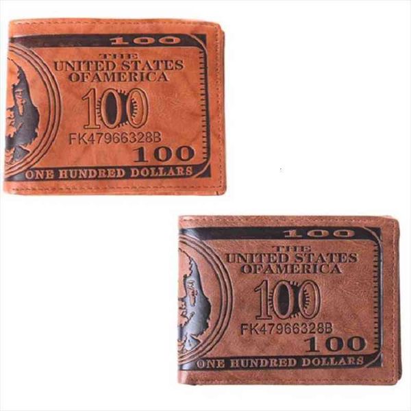 

men pockets card us dollar bill wallet funny foldabl brand pu leather porte monnaie dropshipping, Red;black