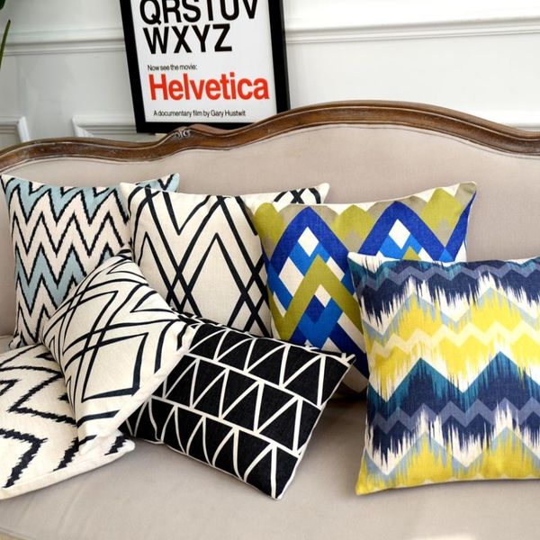 

modern abstract geometric cushion decorative pillow chair luxy waist pillowcase home decor sofa throw pillows 17in cushion/decorative