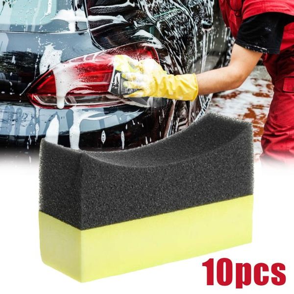

10pcs multifunctional car wheels brush tire hub waxing sponge cleaner polishing interior cleaning tools
