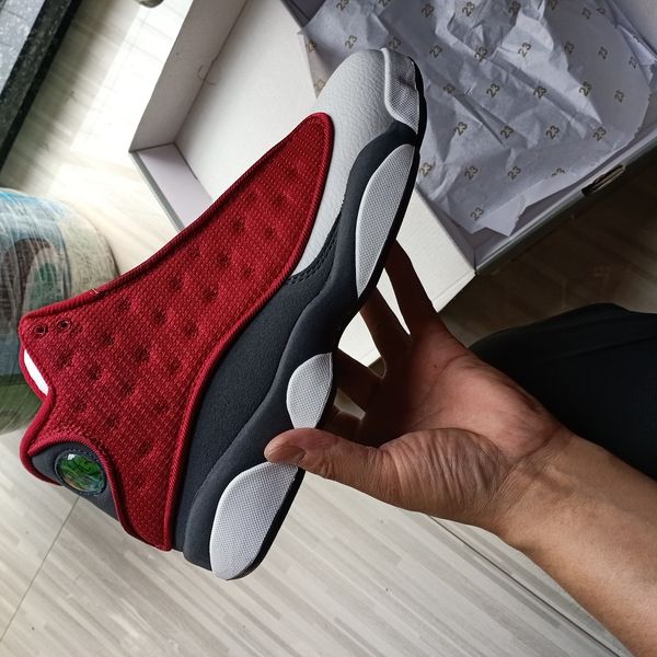 

13 red flint men basketball shoes whitered 13s blue black sneakers 414571-600