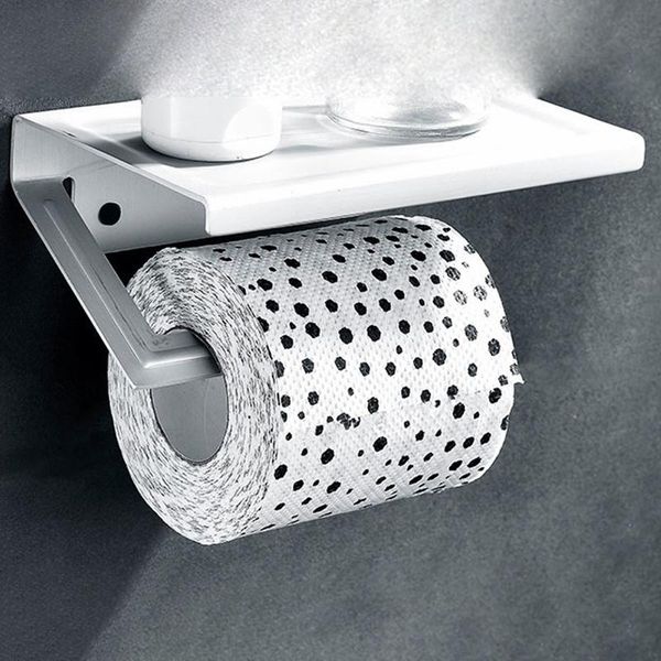 

bathroom toilet towel paper holder phone wall mount with shelf rack tissue boxes 18*9cm toothbrush holders