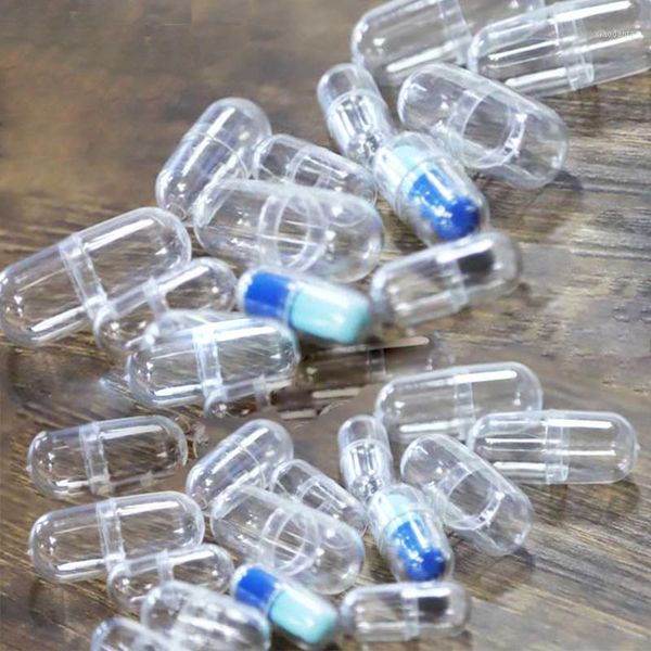 

storage bottles & jars 100/500pcs transparent shell plastic container cases bottle splitters figurines diy accessories