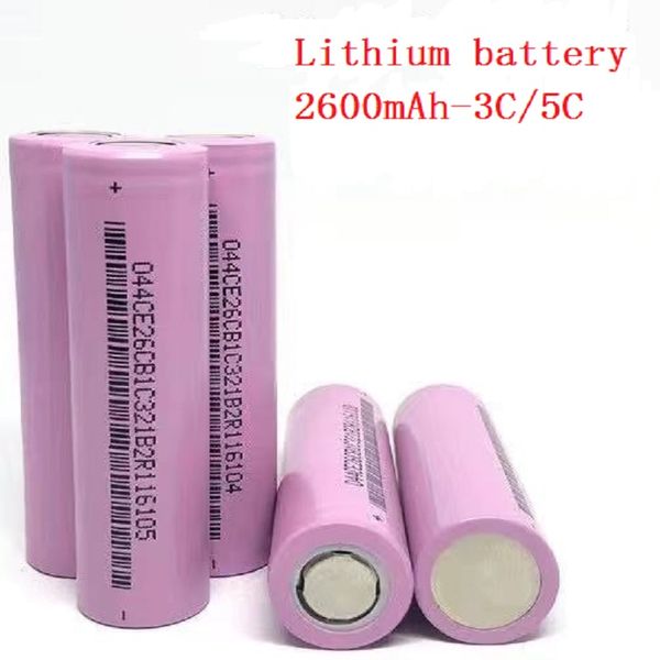 100 % hochwertige wiederaufladbare 18650-Lithium-Ionen-Batteriezelle ICR 3,7 V, 2000 mAh, 2600 mAh, große Kapazität, 3C-Power-Entladungs-Li-Ionen-Batterien