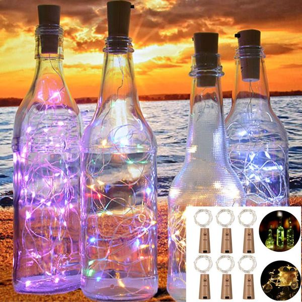 

christmas decorations 2m 20 led wine jar bottle lights cork battery powered year for home tree navidad