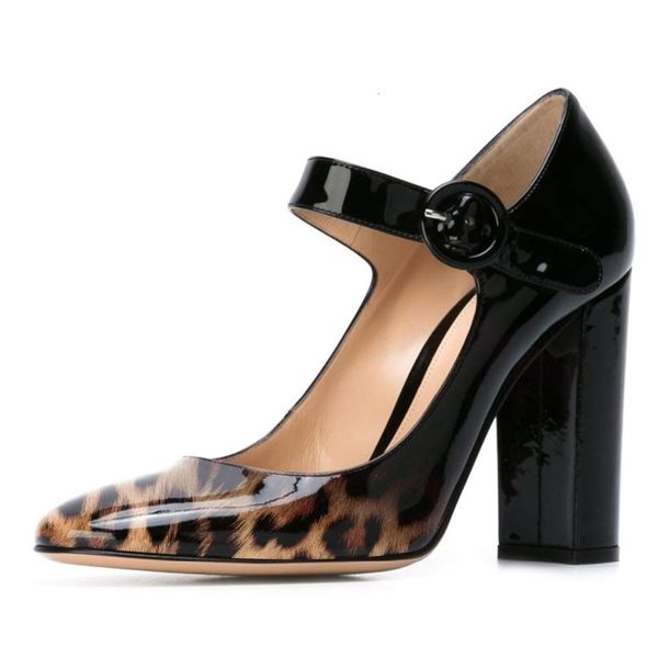 

dress shoes women's high heels mary janes pumps 10cm pointed toe chunky heel classic office shoes plus size us5-15 osjs, Black