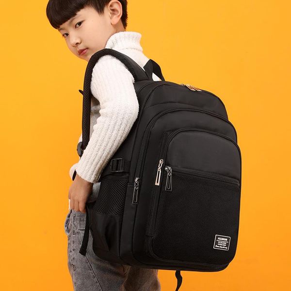 

kids school bags for boys girls backpack primary waterproof backpacks child bookbag large capacity nylon solid bagpack