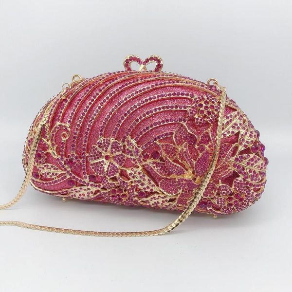 

female dazzling women crystal diamond evening bags hard case metal clutches wedding handbags bridal purses handbag