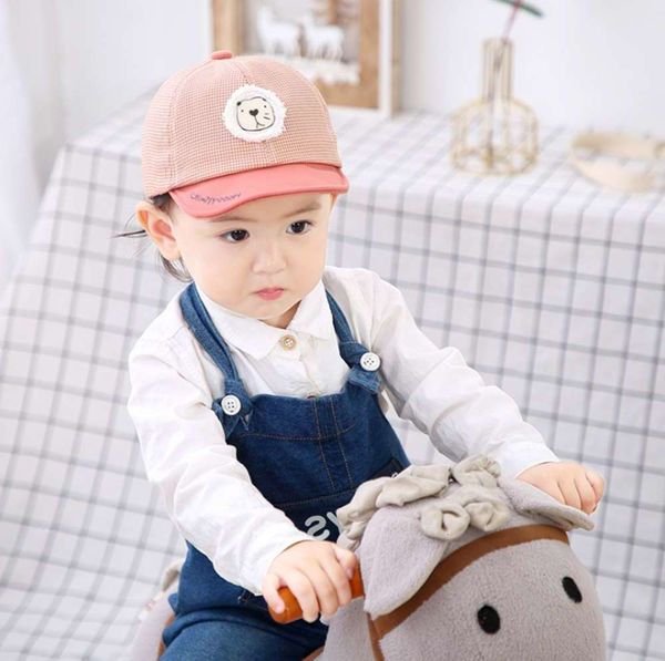 

ball caps korean baby hat spring autumn thin boys and girls baseball sunshade cap cartoon, Blue;gray