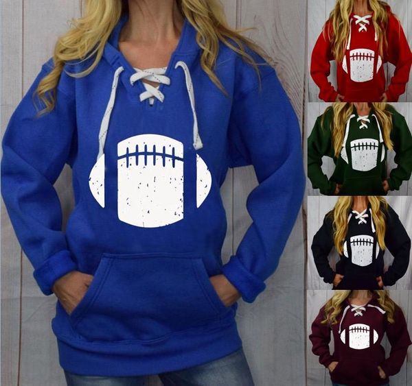 

trendy iadies' sweaters 2021 winter hoodies rugby print hooded loose fitting women's sweaterhoodies, Black