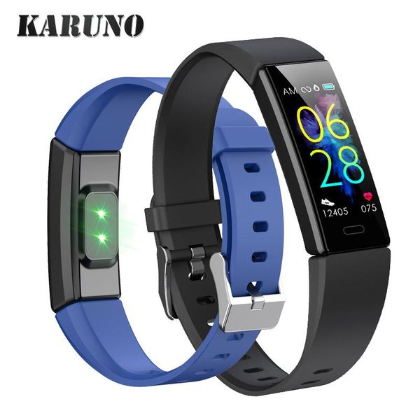 

smart wristbands karuno watch for women men ip68 waterproof bracelet blood pressure fitness tracker heart rate monitoring smartwatch