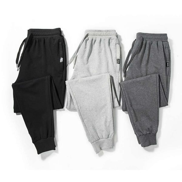 

spring and autumn cotton casual pants youth slim fit fashion large, Black