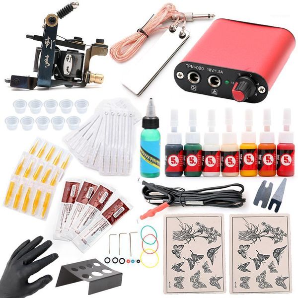 

arrival tattoo kit with machine gun clip mini power supply equipment tm23091