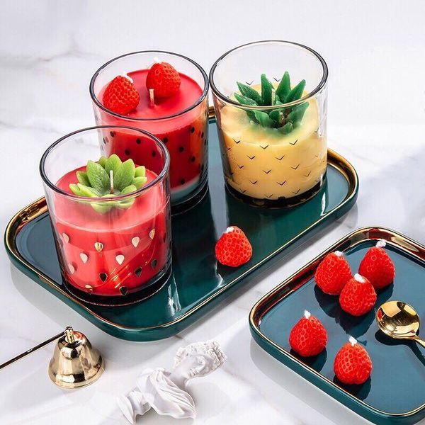 

candles friut candle decorative aromatic jars with lid home decor scented in glass