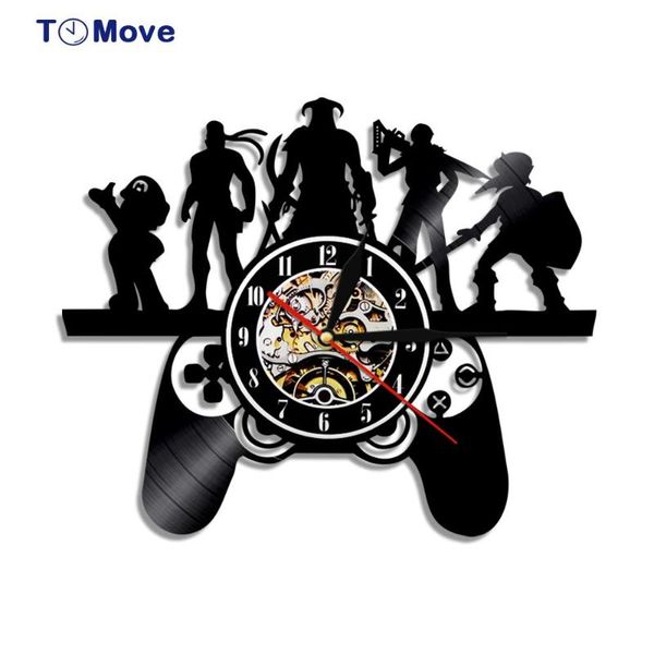 

game room controllers wall clock retro games vintage record for living modern gift boys clocks