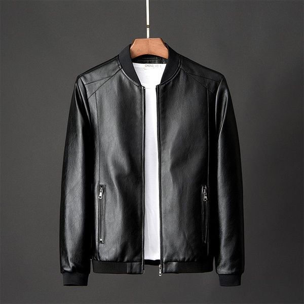 

leather jacket in spring and autumn men's jackets, Black;brown