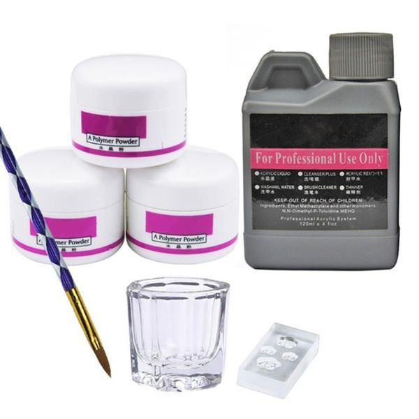 Kit per nail art Manicure Acrilico Liquido Fai da te Suggerimenti professionali Strumento per la costruzione di cristalli monomero per kit di unghie