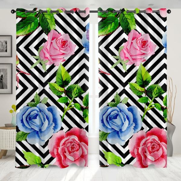 

curtain & drapes softbatf flowers and birds windows curtains darkening for living room bedroom decorative kitchen drop