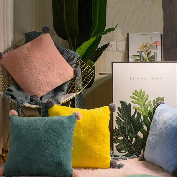 

cushion/decorative pillow cushion cover plush pillowcase home cojines 40x40cm decorativos decoration salon sofa case