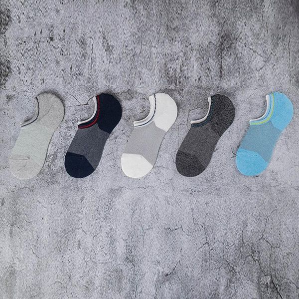 

men's socks 1 pair summer man cotton mesh boat thin invisible breathable sweat-absorbent male mkj021, Black