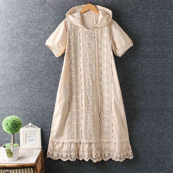 

casual dresses lamtrip 2021 summer lolita patchwork lace ee hooded short sleeve long robe fairy princess fgnf, Black;gray