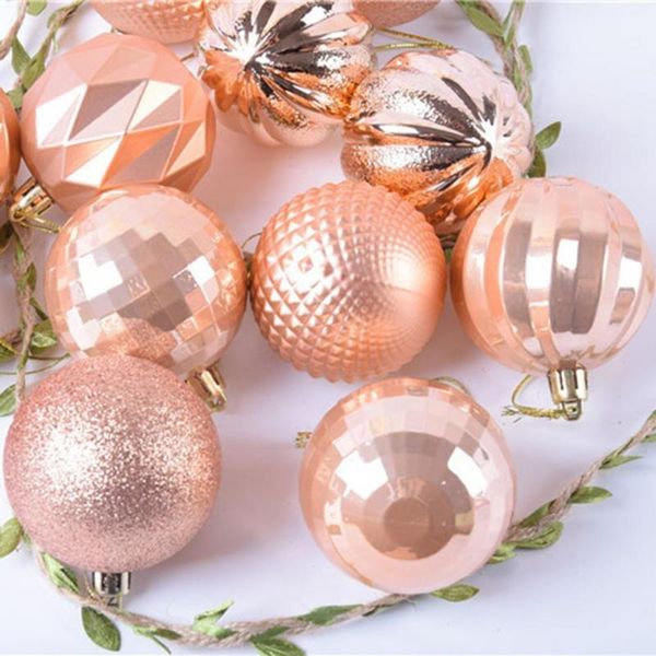 

party decoration 12pcs 6cm glitter christmas tree ball baubles colorful xmas decorative hanging pendant home ornaments year gift