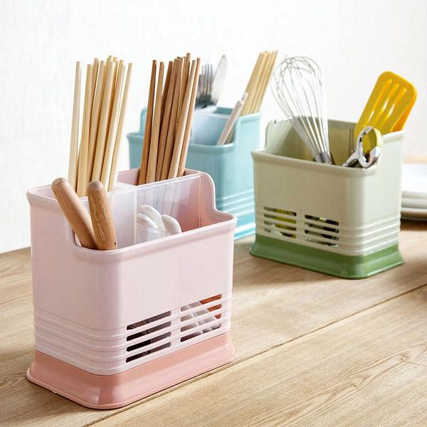 

storage rack multifunction cutlery holde chopstick spoon fork tableware organize holder large hollow draining kitchen & organization