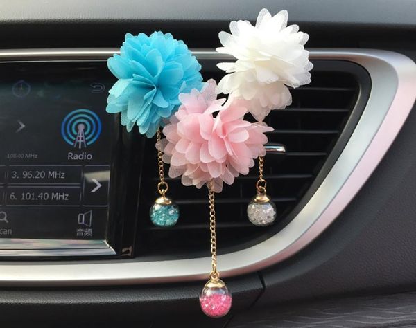 

car air freshener 3d flower pendant flavoring in fresheners fragrances auto perfume aroma diffuser outlet vent clip accessory for girl