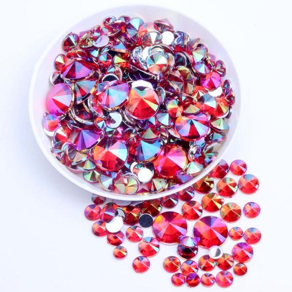 

nail art decorations non fix acrylic rhinestones flatback pointed 2000pcs 10mm ab colors glue on beads accessories for sticker decoration, Silver;gold