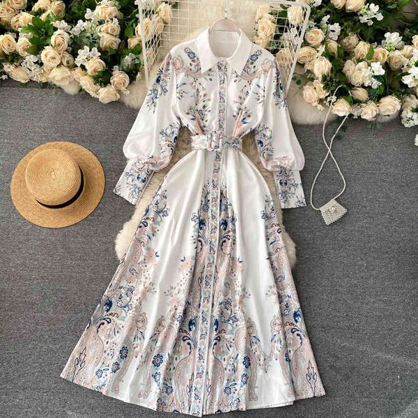 

women's knits & tees croysier boho es for women 2021 long sleeve elegant shirt with belt vintage paisley print bohemian maxi x5q4, White