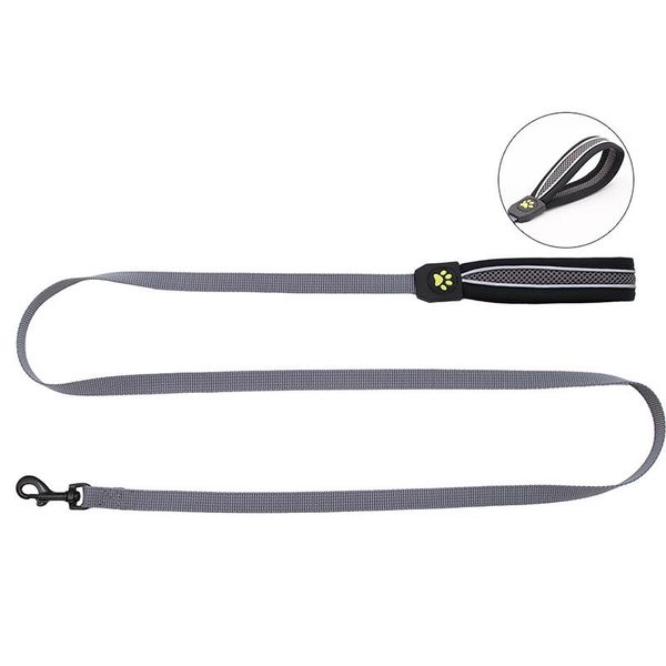

dog collars & leashes nylon leash reflective webbing alloy hook mesh padded handle for small medium dogs pet supplies accessories