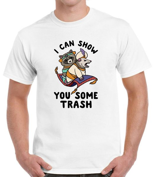 

i can show you some trash t-shirt, White;black