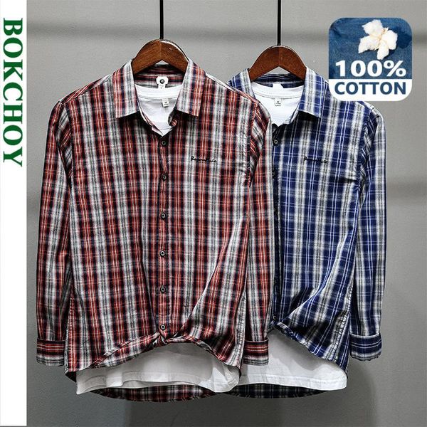 

spring men red plaid cotton shirts classical dress shirt soft 1236 men's casual, White;black