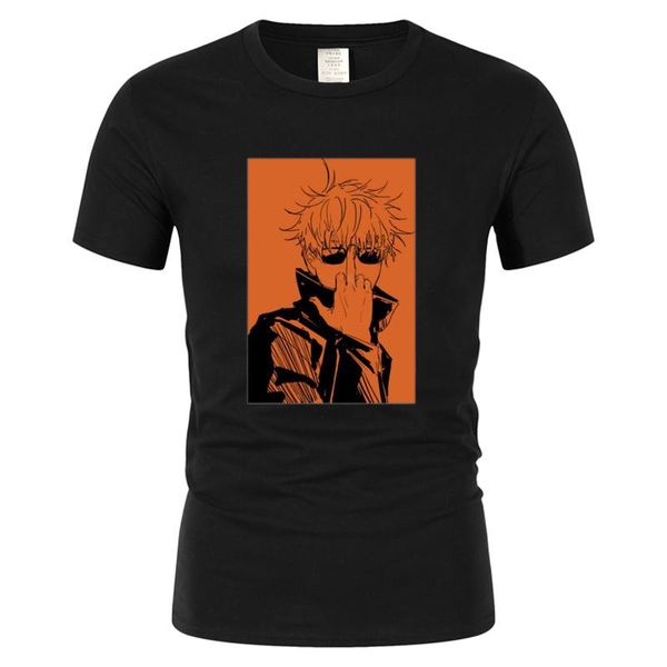 

men's t-shirts summer male jujutsu anime graphic fashion characters tshirt short sleeve unique t shirt 100% cotton tee clothing, White;black
