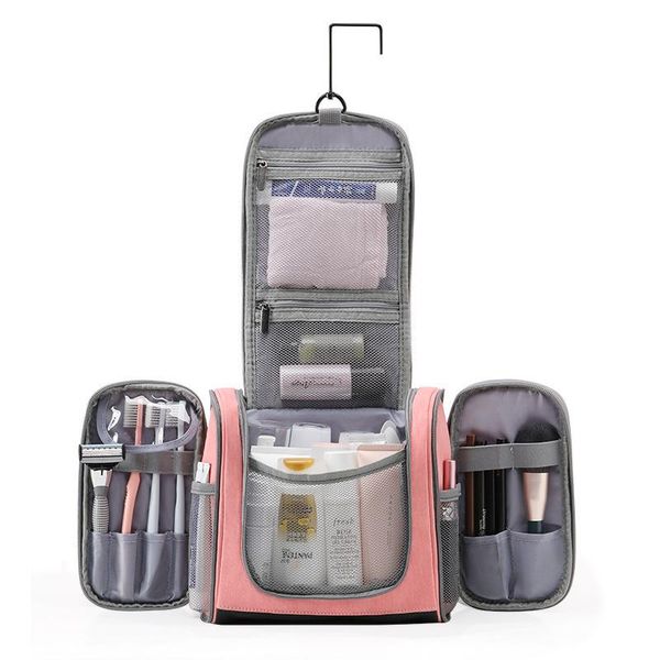 

cosmetic bags & cases waterproof pu nylon bag high-capacity hanging up makeup toiletry travel organizer box bols