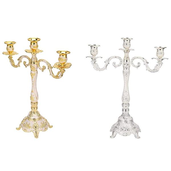 

candle holders 3 candelabra, arms metal ca european holder