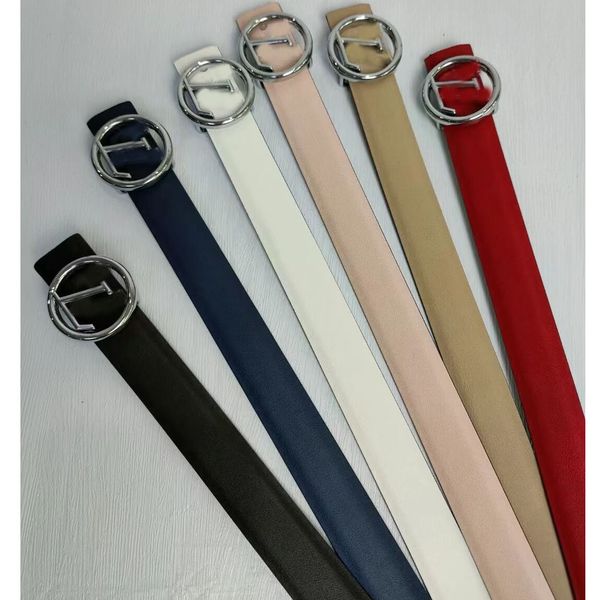 

fashion belt genuine leather 2.5cm belt gold silver letter smooth needle buckle mens womens belts for women belt jeans cow strap, Black;brown