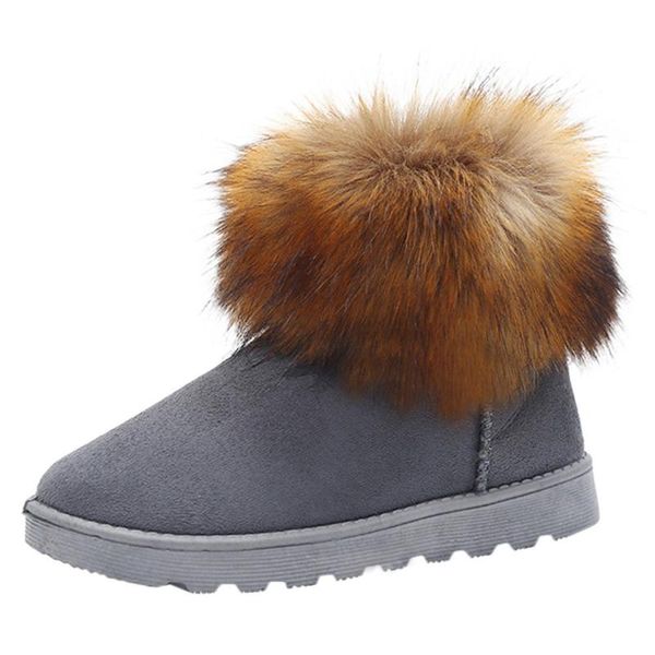 

boots winter botas mujer nice women fashion ladies ankle snow bootie short footwear warm shoes, Black