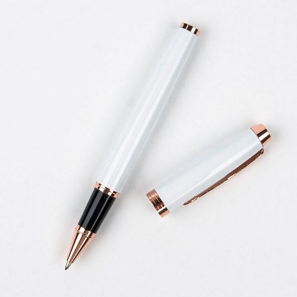 Гель ручки роскошный металл серый шариковая ручка розовый розовый золотой клип стиловый офис письма канцтовары высокое качество