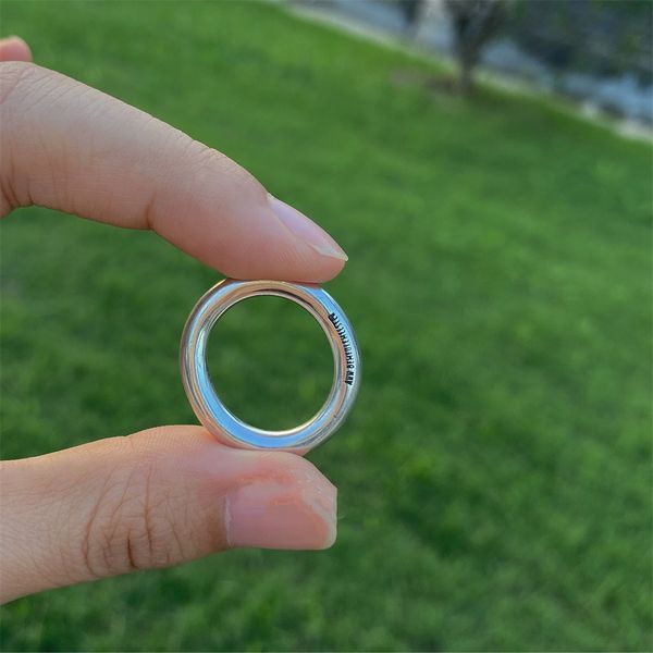 

dark 925 sterling silver ring basic style handmade trend fashion street all-match women's jewelry accessories