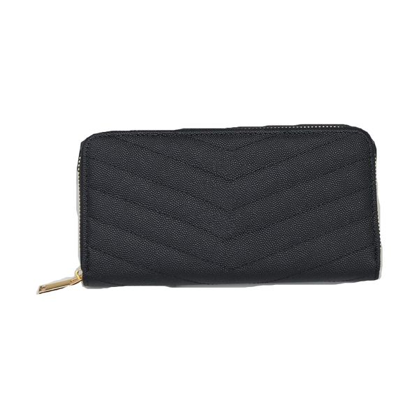 

Fashion top quality women purse cards luxury leather designer famous brand long chain letter pattern with boxes size 19-9-2cm