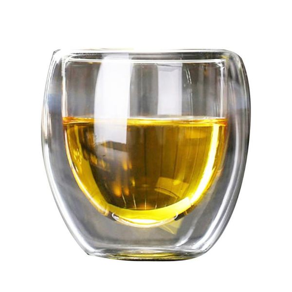 

heat-resistant double wall glass tea cup coffee mugs transparent insulation beer glasses cups mug drinkware wine