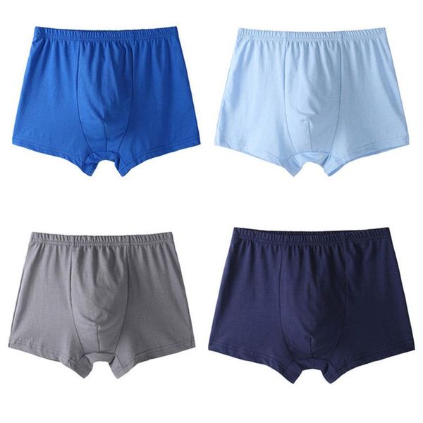 Underpants pugili maschi maschi mutande maschi di grande dimensione grasso di cotone puro più uomo biancheria intima morbida uomo comodo pugile boxer pantaloncini