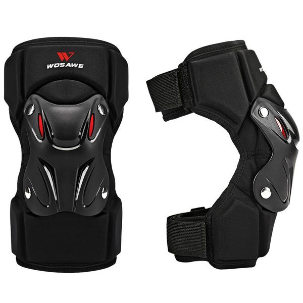 

elbow & knee pads 1 pair cycling brace bike motorcycle riding protective guards outdoor sports protector gear wosawe, Black;gray