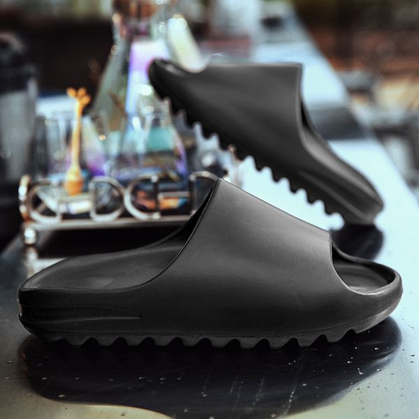 

75% off outlet online women's slippers children's sandals summer home men slides bathroom non-slip thick bottom flip flop parent-c, Black