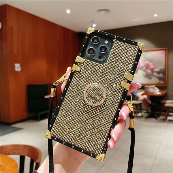 Bling Cable Case iPhone 12 11 13 Pro Max для Samsung Galaxy S9 S8 S10 S21 S20 Ultra 10 NOTE20 Чехол с резервуарным кольцом