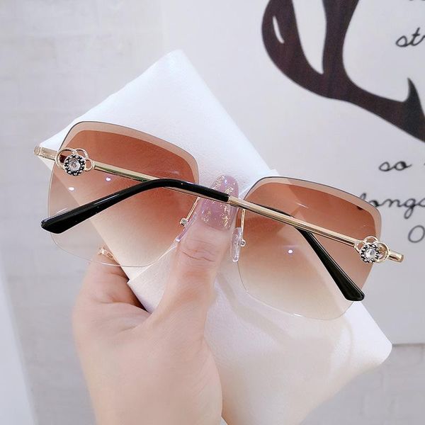 

sunglasses oloey trimmed square women luxury elegant ocean water lens eyewear female fashionable driving oversized uv400 oculos, White;black