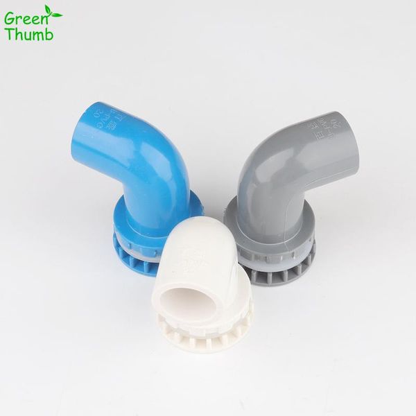 

watering equipments 15pcs inner dia 20mm pvc 90 degree elbow fish tank special fittings white/grey/blue strong drainage adapters