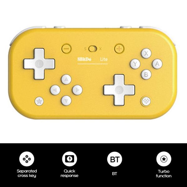 

game controllers & joysticks 8b-itdo lite bt gamepad compatible with switch w-indows steam raspberry pi w-ireless usb-c connection portable